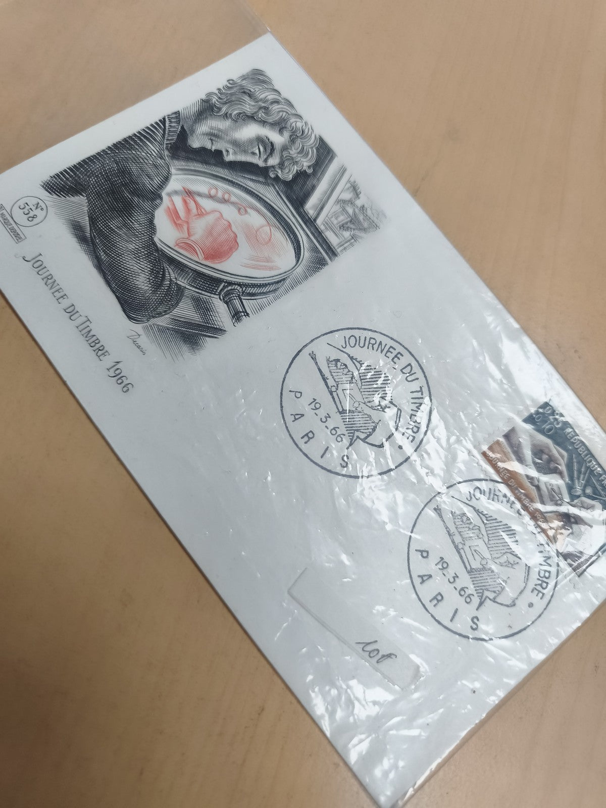 Lettre premier jour 1966 Journée du Timbre Paris enveloppe philatélie oblitérée