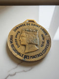 Médaille bronze ancienne Jurande Saint Louis Maîtres Coiffeurs déco vintage
