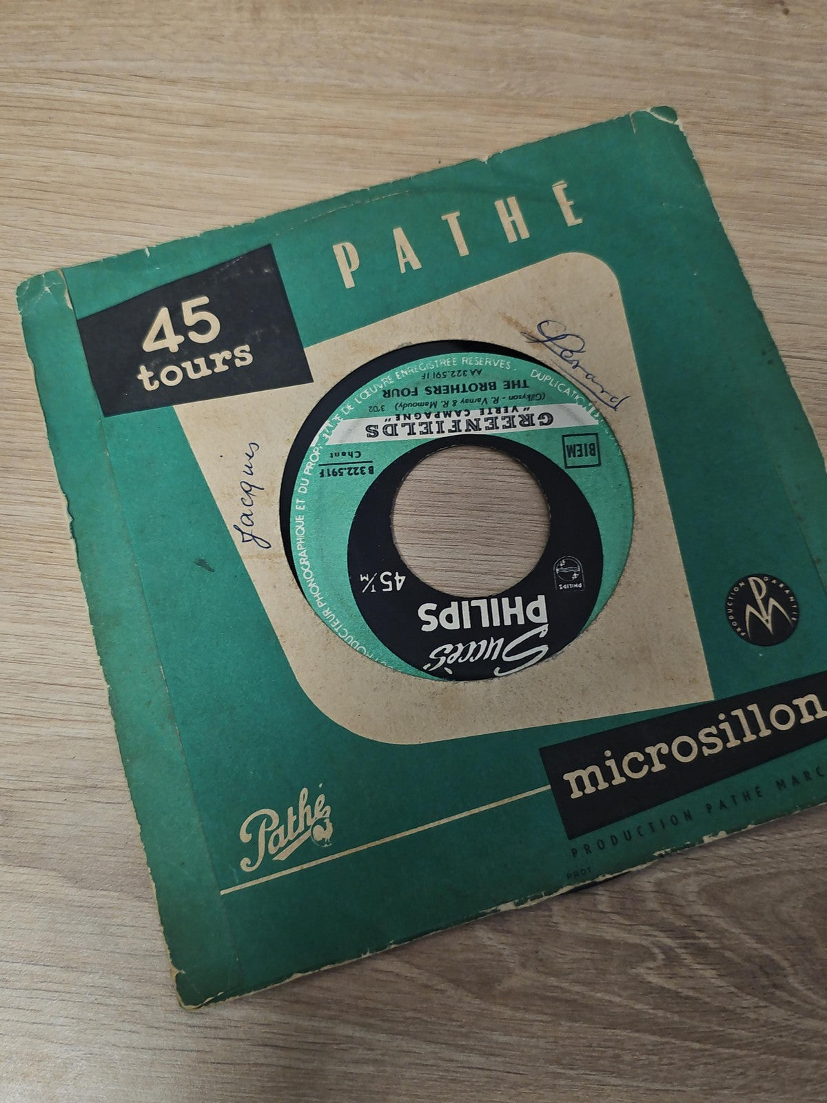 Vinyle 45 tours vintage ancien disque rétro collection musique occasion rare