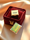 Pin's publicitaire MAAF vintage édition limitée carré logo vert