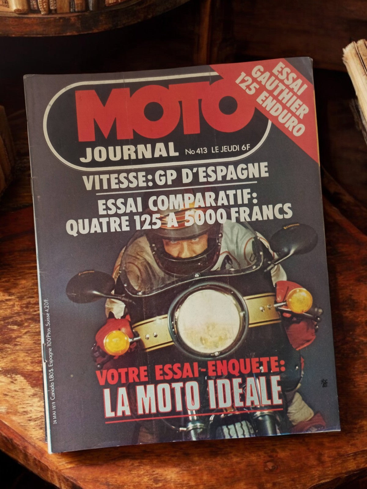 Magazine Moto Journal n°413 1980 vintage rétro moto ancienne essai 125