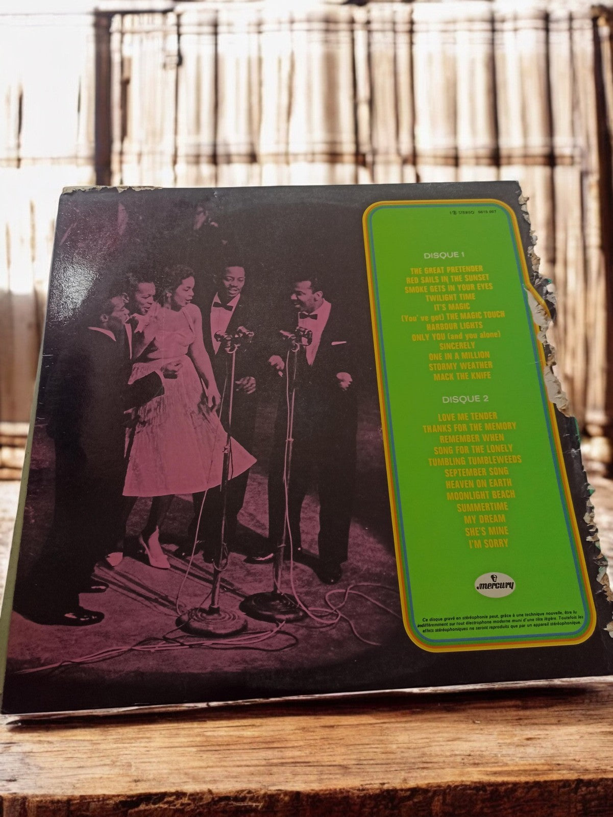 Vinyle 33 tours jazz rétro Mercury pochette abîmée ancien disque vintage