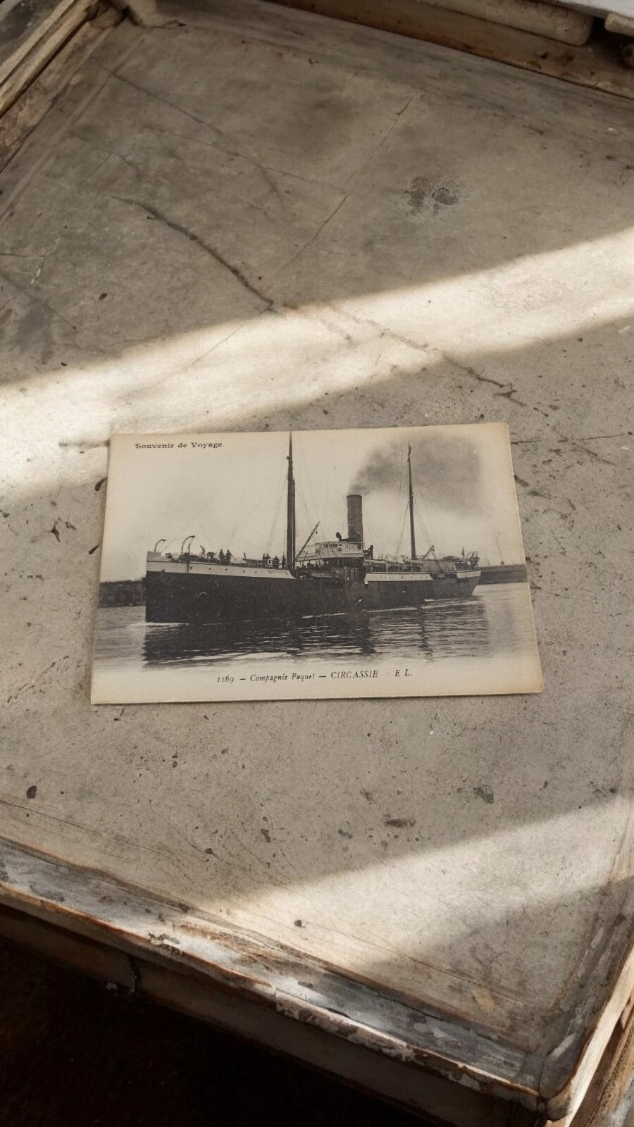 Carte postale ancienne paquebot Circassie Compagnie Paquet maritime vintage