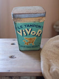 Boîte métal vintage LE TAMPON VIVOR scellée années 50 déco ancienne