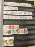 Lot de timbres République du Bénin oblitérés motifs animaux et oiseaux couleurs