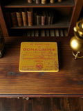 Boîte publicitaire vintage Gonacrine pastilles jaune, ancienne pharmacie déco