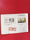 Enveloppe philatélie timbres DDR Friedrich 1974 oblitérée Berlin recommandée