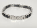 Bracelet rétro ancien signé en acier, bijou vintage pour collectionneur
