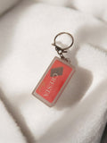 Porte-clés publicitaire CRESTA ancien vintage rétro rectangle rouge