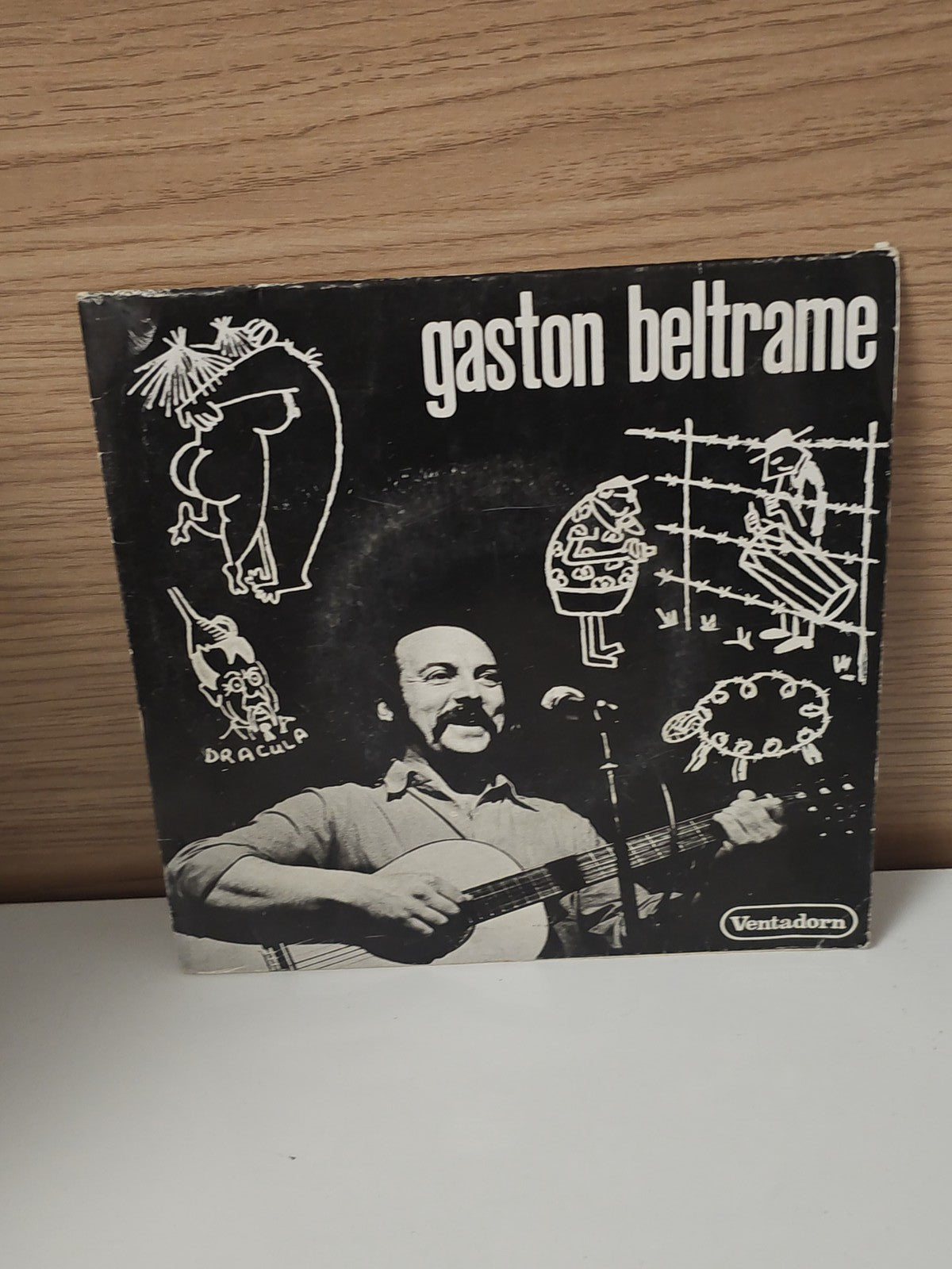 Vintage disque 45 tours Gaston Beltrame ancien vinyle pour collection rétro