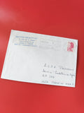 Enveloppe philatélie oblitérée Marianne rouge avec cachet Pélissanne