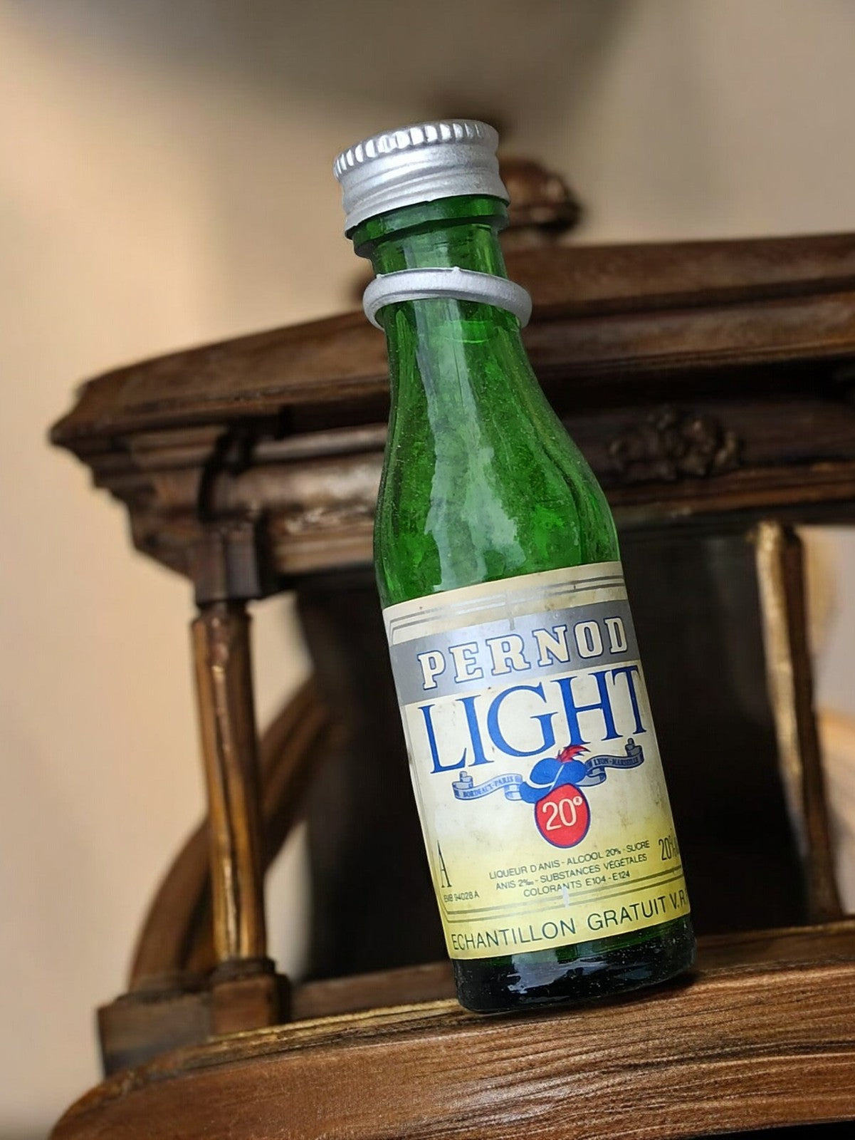 Mini bouteille Pernod Light 20° ancienne échantillon vert vintage alcool rare