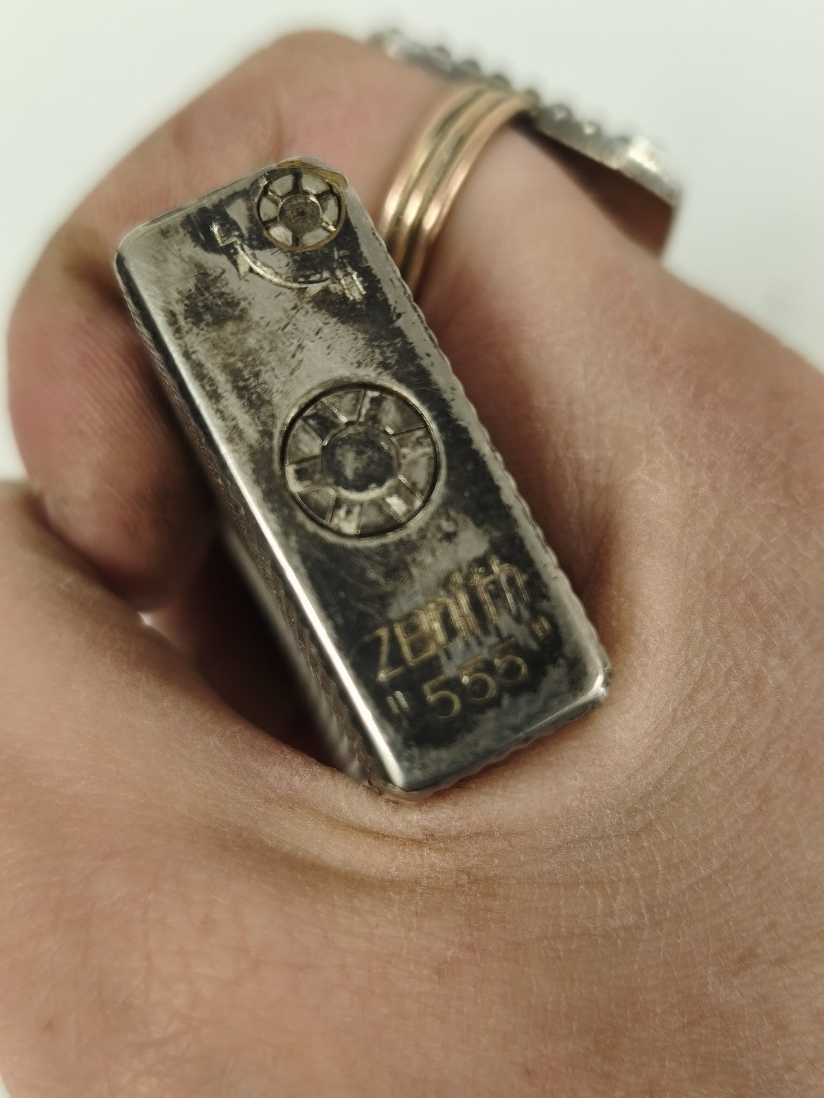 Briquet vintage Zenith 555 ancien, collection rétro, briquet de poche original
