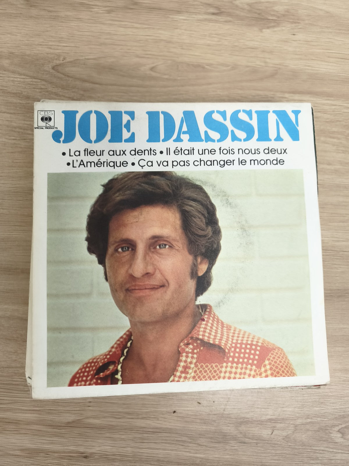 Vinyle 45 tours Joe Dassin ? La fleur aux dents, L?Amérique, pochette photo coul