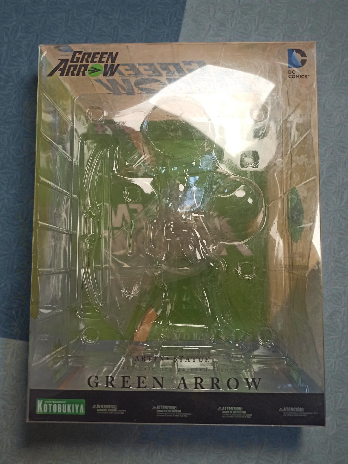 Boîte vide originale Kotobukiya pour figurine Green Arrow, emballage d'occasion