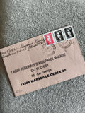 Lettre affranchie Marianne 1986 timbres 0,70 1,40 Marseille philatélie