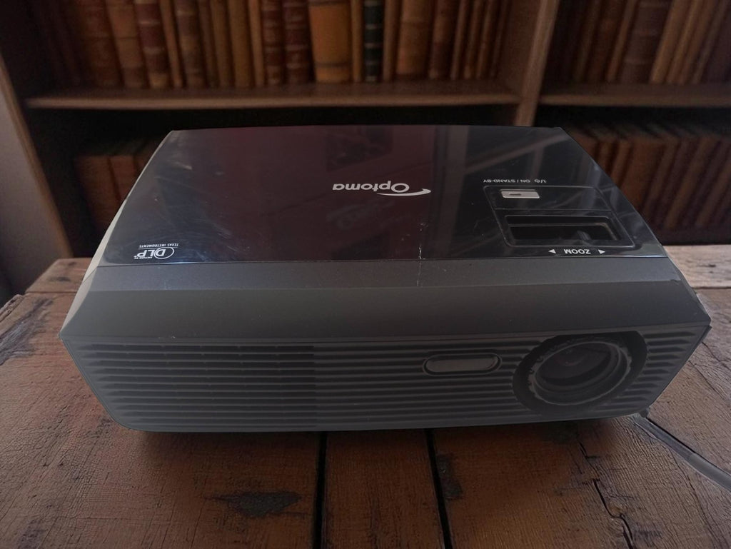 Projecteur vidéo Optoma DLP noir rétro, vidéoprojecteur cinéma d’occasion