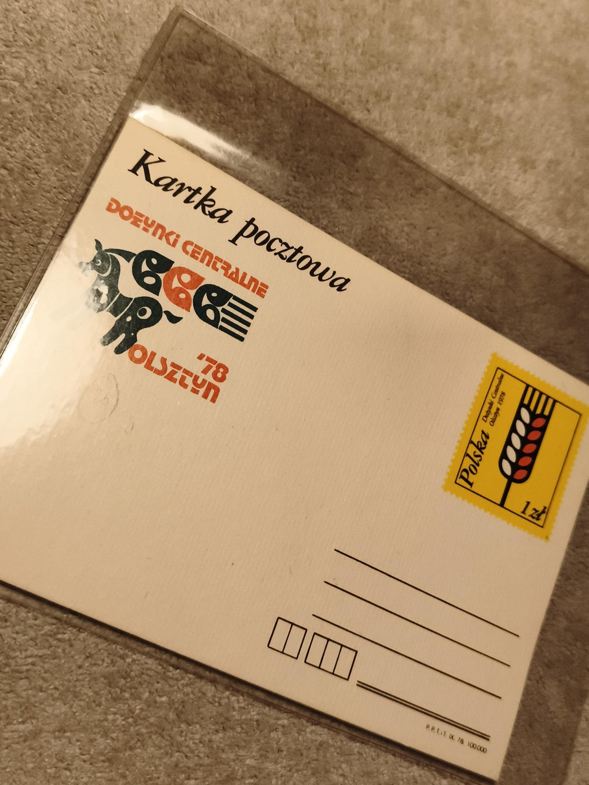 Carte postale Pologne 1978 Dożynki Olsztyn oblitérée philatélie Polska