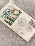 Carte Premier Jour 1977 Pont-à-Mousson sérigraphie Poussin philatélie ancien
