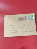 Enveloppe timbrée Cagnes-sur-Mer avec cachet postal 1986 philatélie