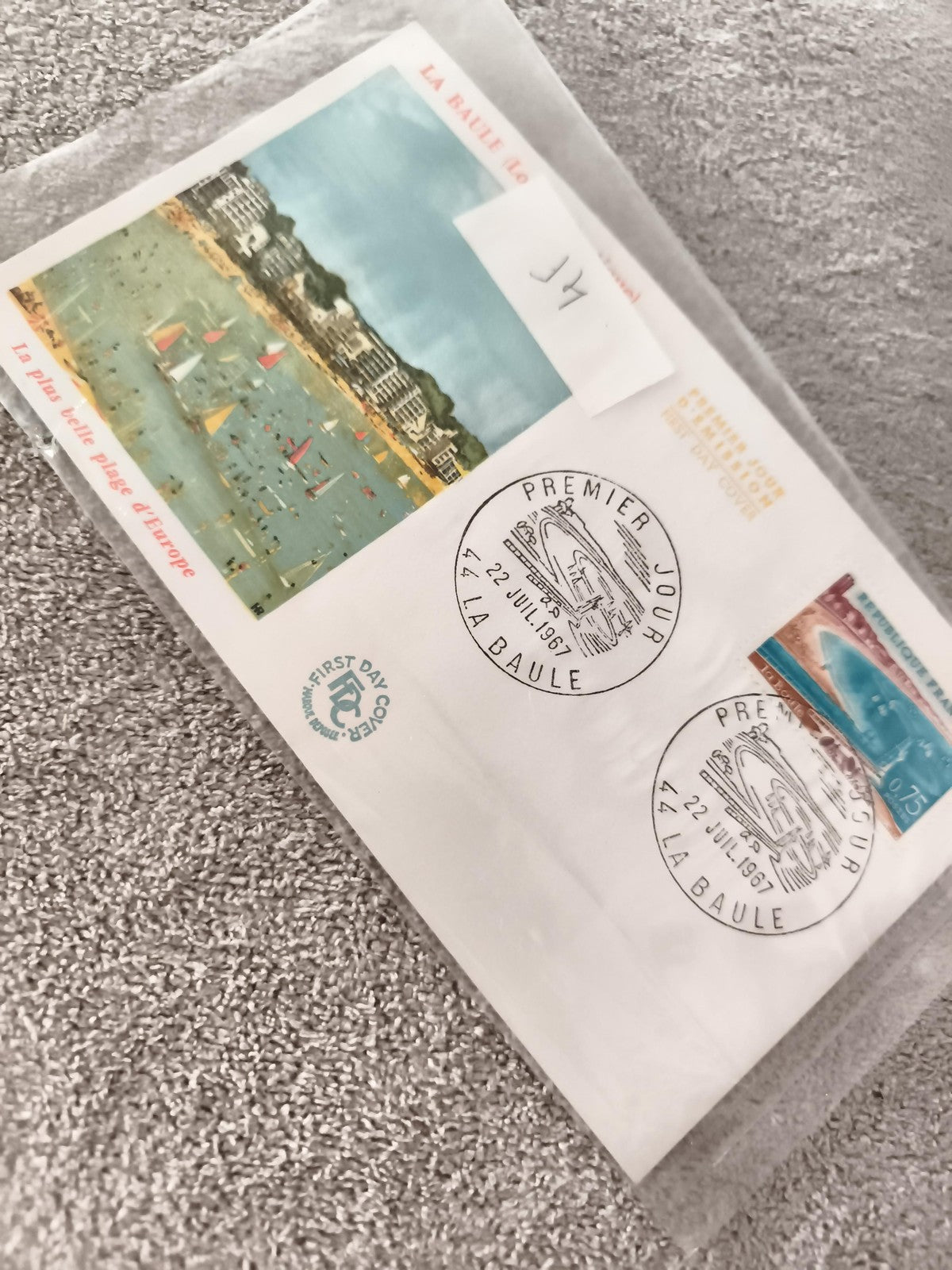 Lettre Premier Jour 1967 La Baule FDC philatélie ancienne plage Europe
