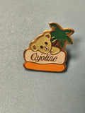 Vintage pin's Cajoline ourson palmier émaillé collection publicitaire rare