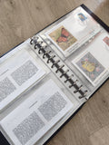 Lot enveloppes premier jour papillons avec classeur, timbres illustrés, multicol