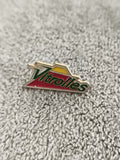 Pin's vintage Vitrolles logo émaillé rouge jaune vert années 90 (Ref 6)