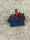 Pin's vintage Elf Aquitaine plateforme pétrolière, badge ancien, logo pétrole