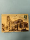 Carte postale ancienne Gand Cathédrale St Bavon 1913 timbre Belgique