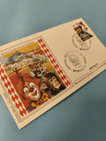 Enveloppe FDC Monaco Festival International du Cirque timbre illustré clown anim