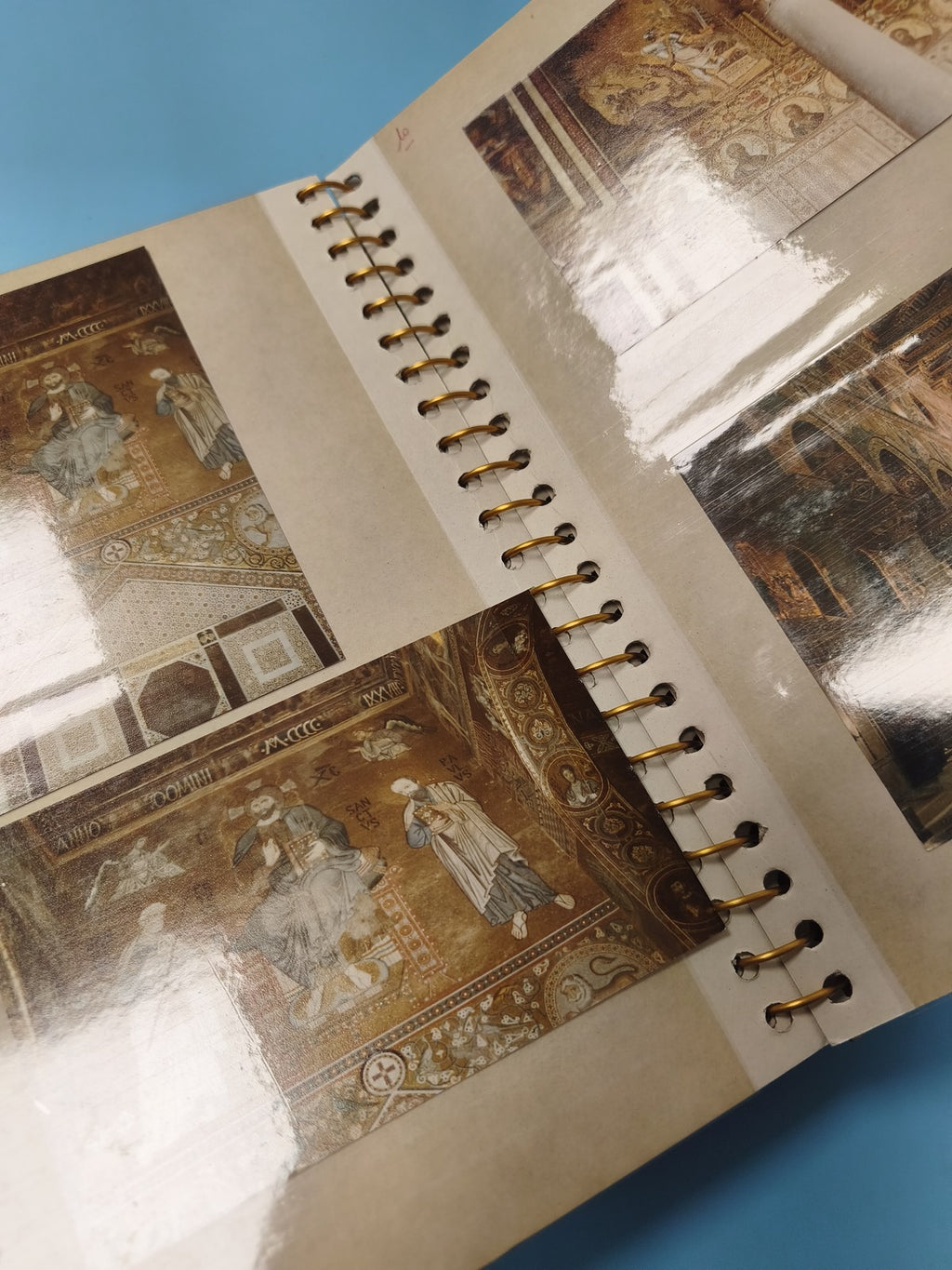 Ancien classeur photos de voyage Sicile 1978 vintage, pages manuscrites