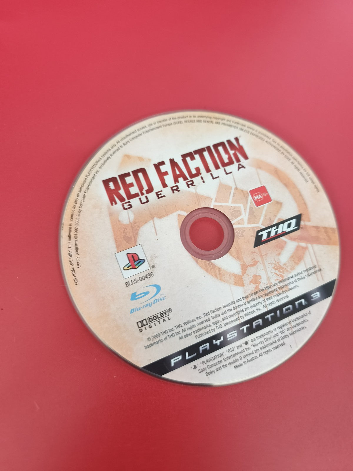Jeu PS3 Red Faction disque seul original pour console Sony Playstation 3