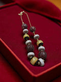 Collier ancien ethnique artisanal, perles naturelles, vintage bijou original