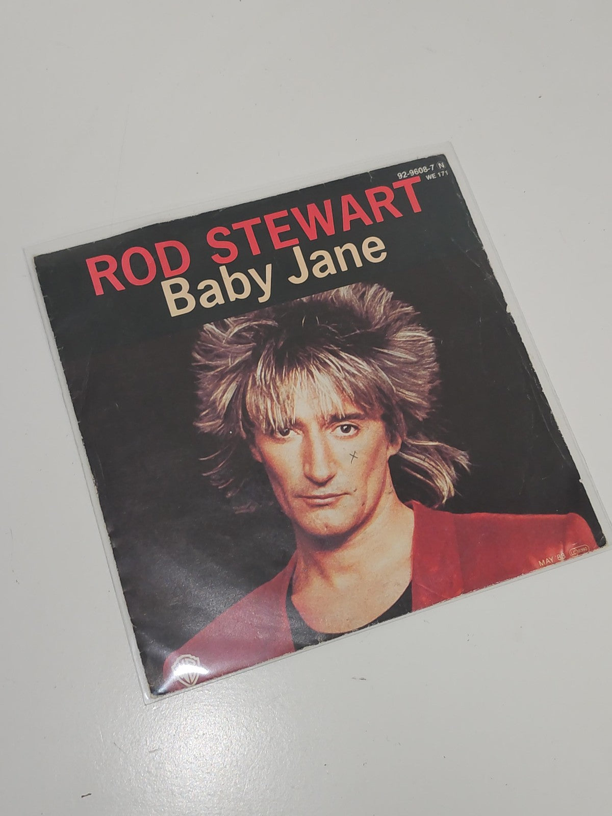 Vintage 45 tours ancien disque vinyle Rod Stewart collection rétro pop rock