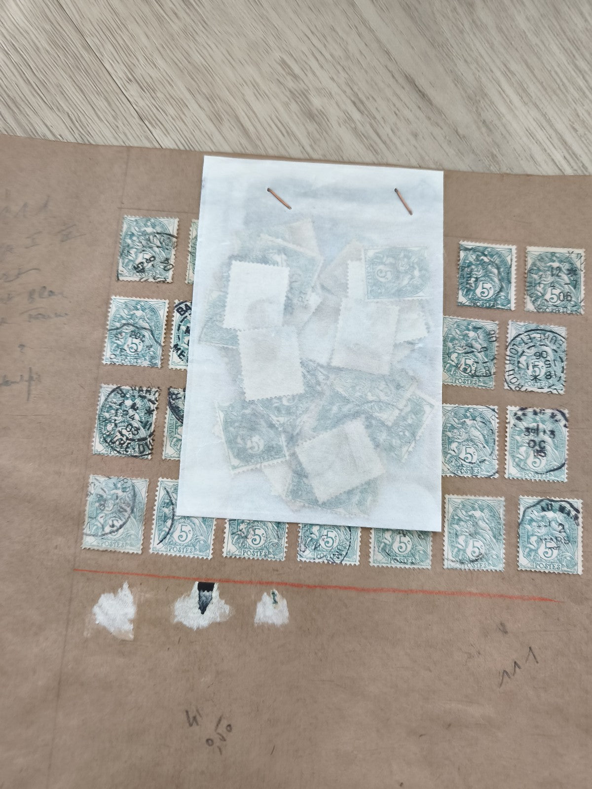 Gros lot timbres anciens Marianne 5c vert planche étude philatélie France