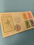 Ancienne enveloppe FDC Vietnam 1962 paludisme timbres colorés philatélie