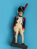 Figurine soldat ancien en plomb peint main, uniforme Empire, vintage militaire