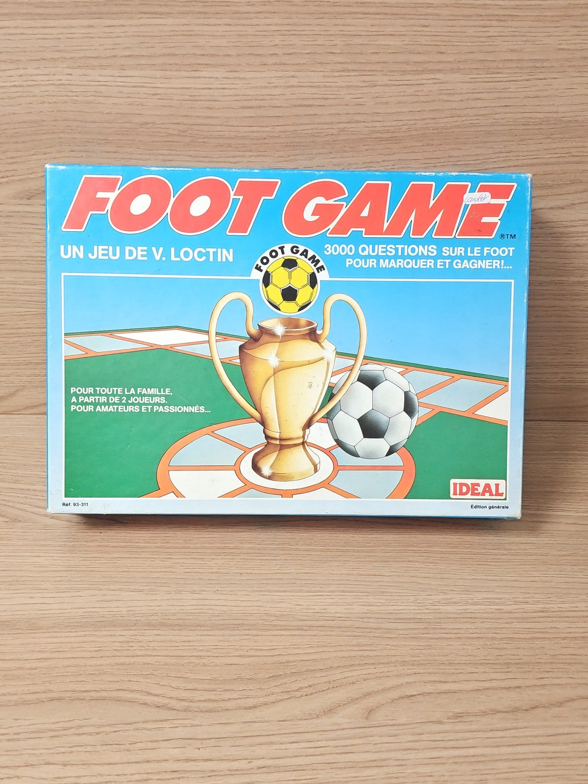 Jeu de société Foot Game Ideal édition 1989 football famille en l'état
