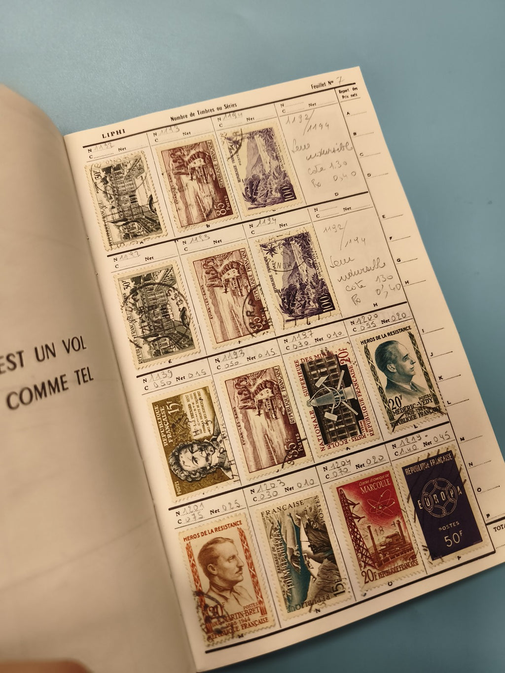 Lot de timbres carnet ancien à choisir ? La Liaison Philatélique France