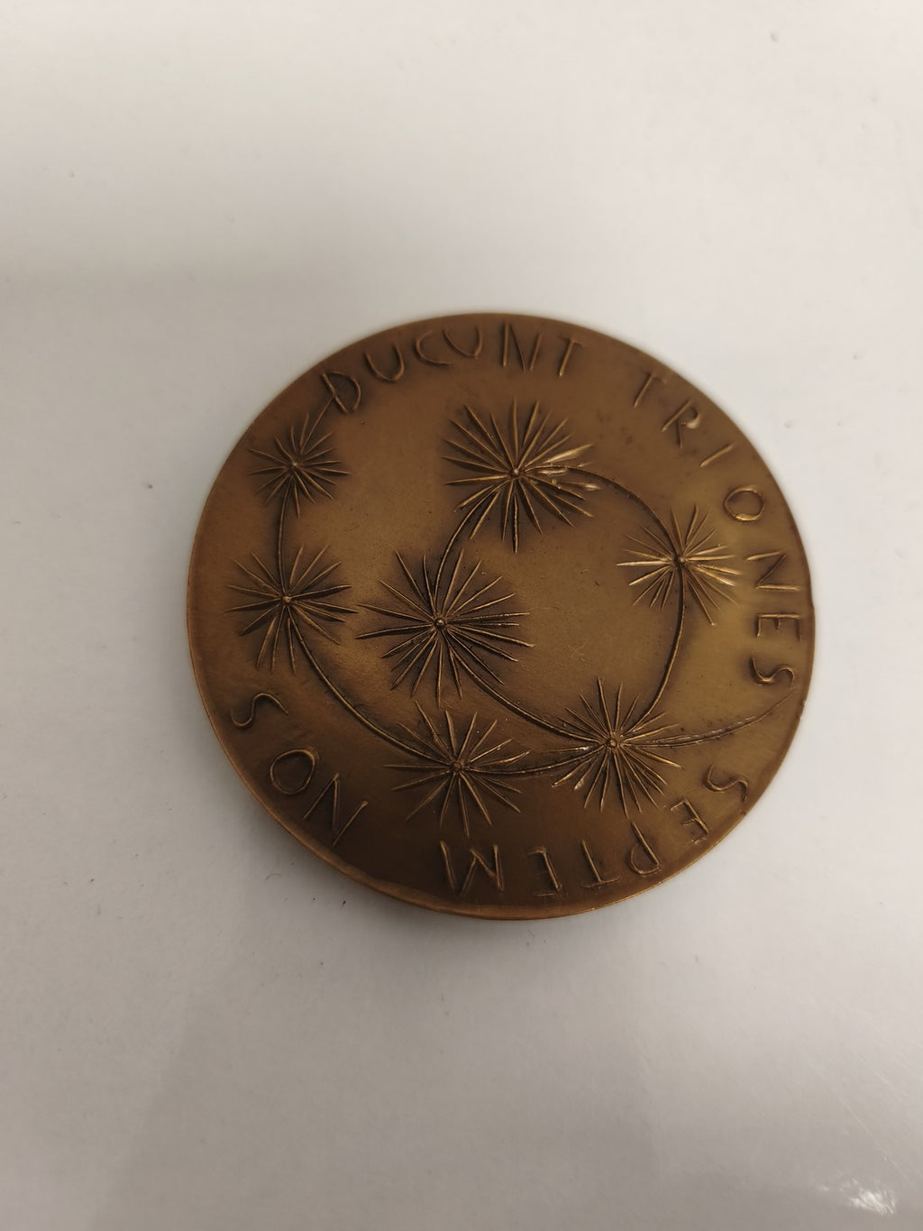 Médaille bronze Banque Française Italienne Amérique Sud 50 ans décor étoiles