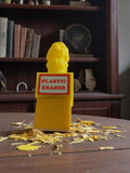 Gomme vintage jaune figurine chien années 50/60 rétro PLASTIC ERASER déco bureau