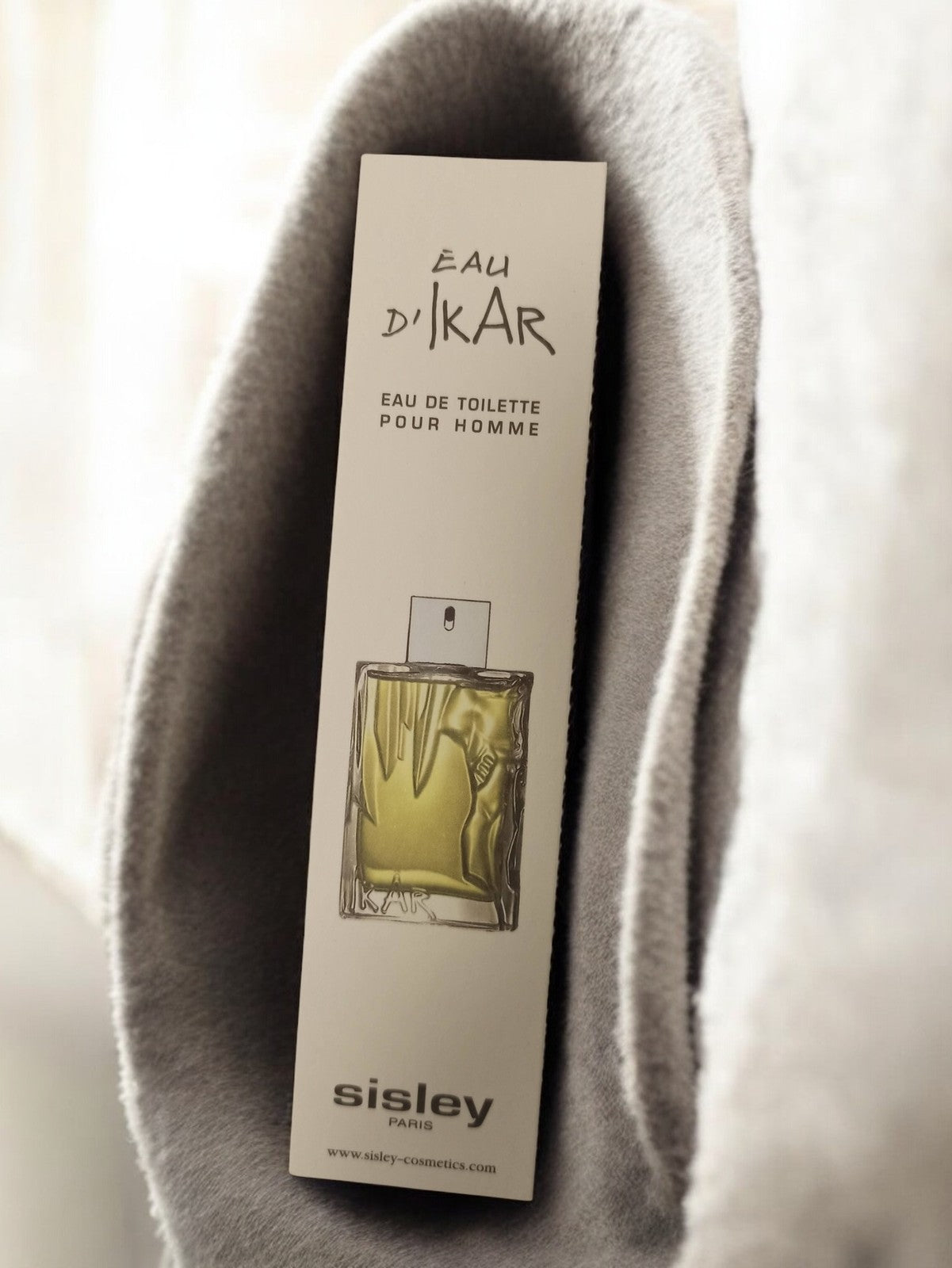 Carte publicitaire parfum Sisley Eau d’Ikar ancien rétro pour homme