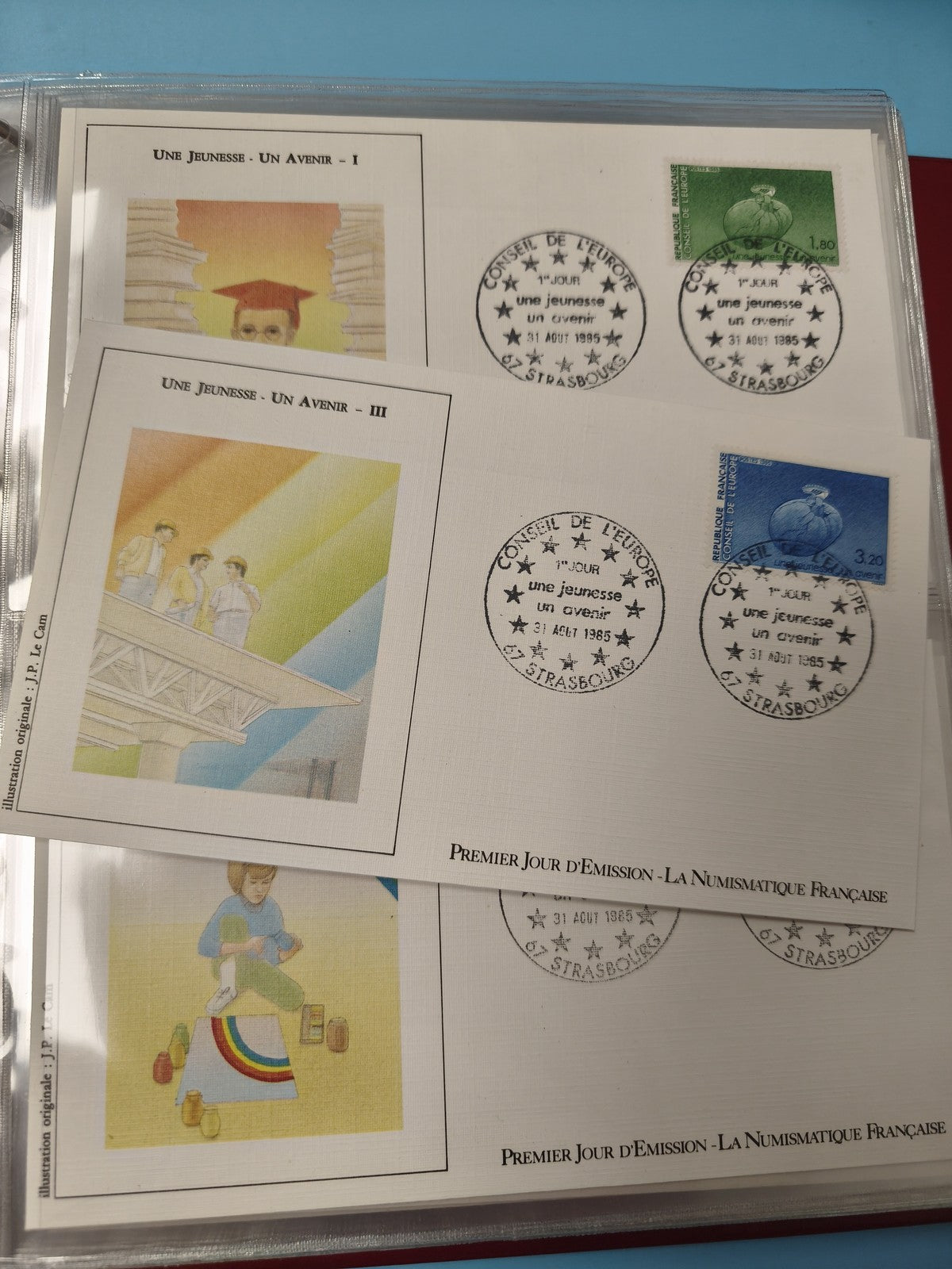 Lot enveloppes FDC Premier Jour d?émission ? ?Une jeunesse, un avenir? Strasbour