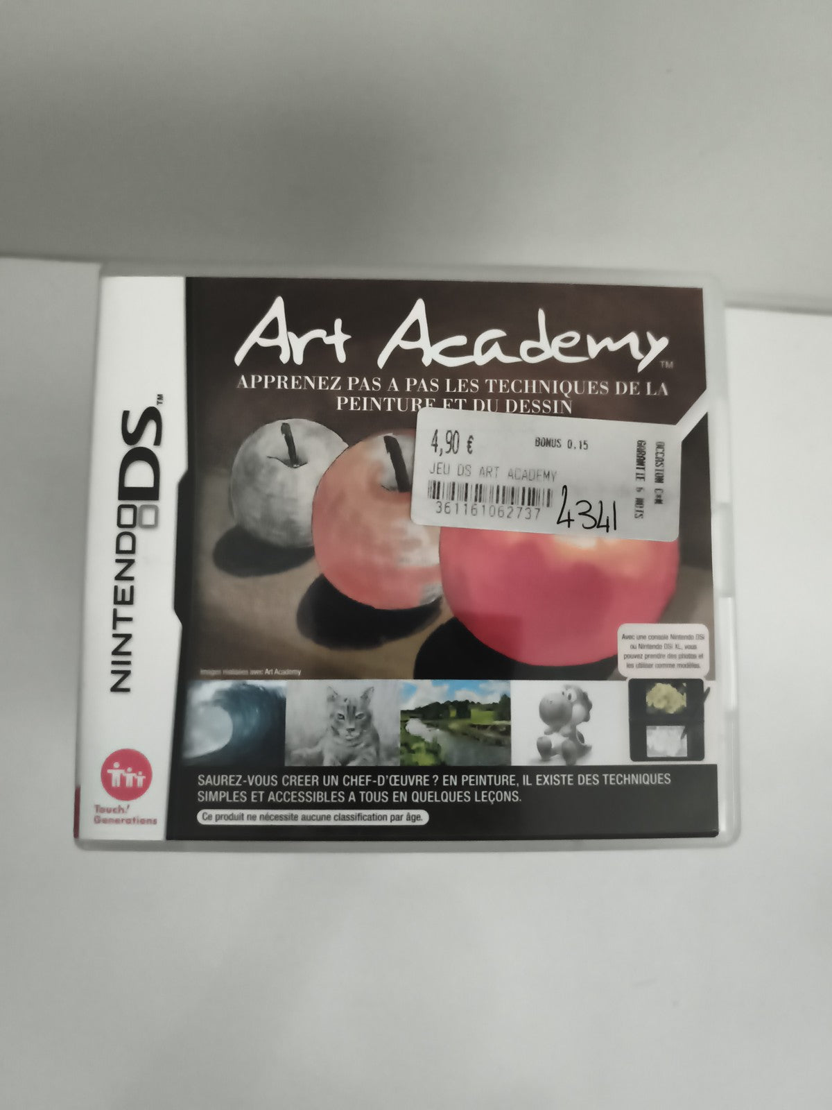 Jeu Nintendo DS Art Academy complet français, jeu éducatif dessin peinture