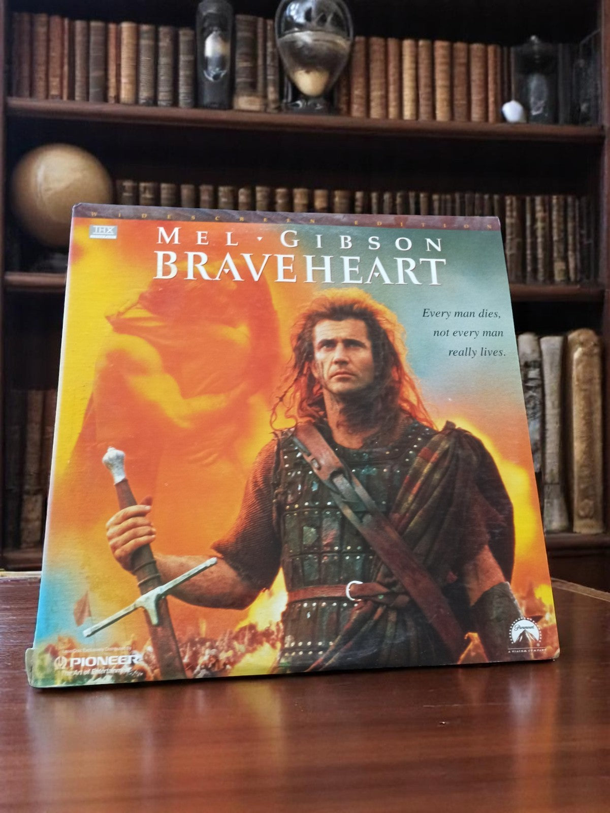 Laserdisc Braveheart vintage Pioneer Mel Gibson film ancien cinéma rétro