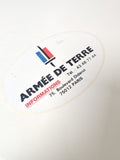 Vintage grand autocollant publicitaire ancien Armée de Terre collection militair