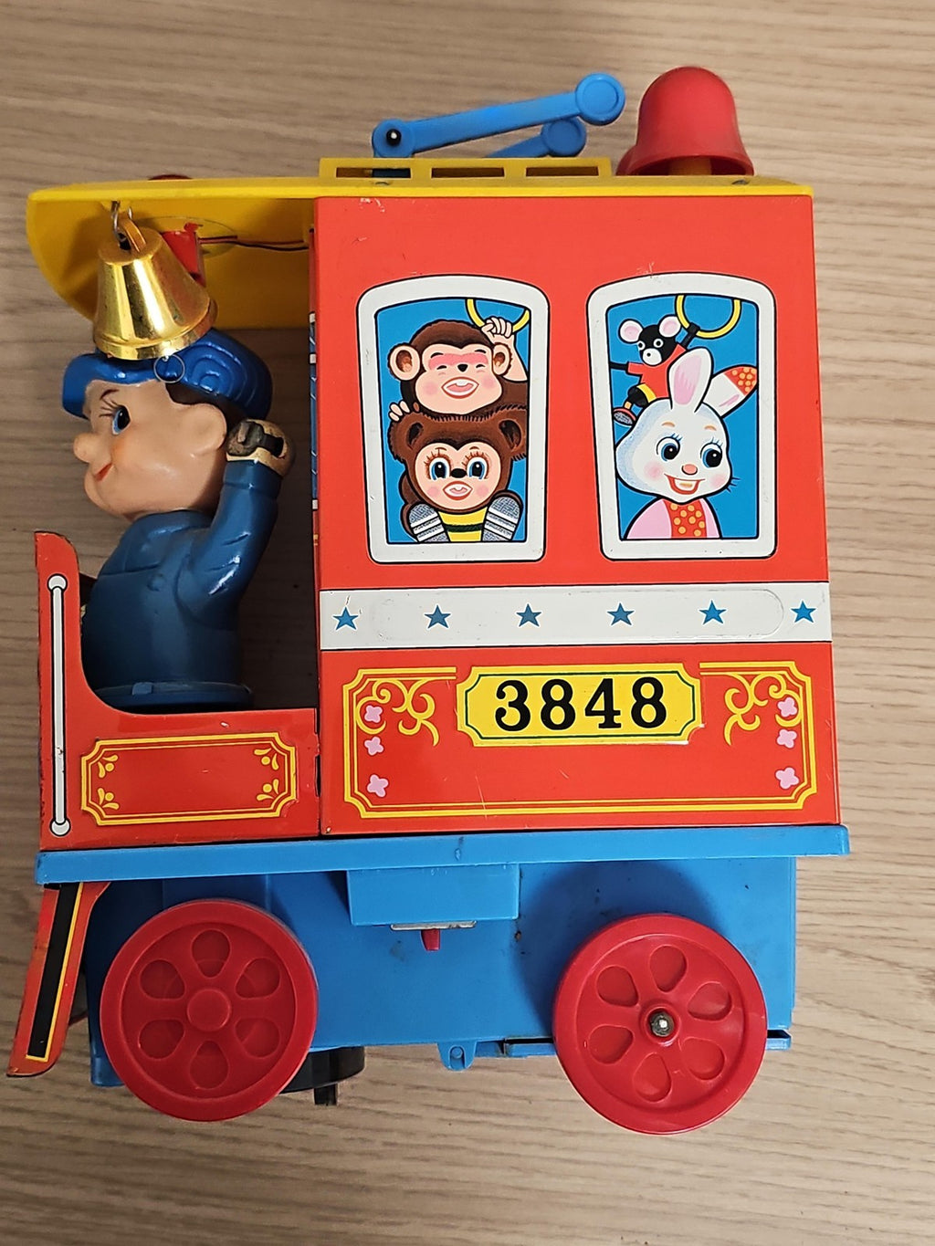Jouet tramway vintage Modern Toy Japan lithographié à piles n°3848 années 60