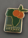 Pin's rétro ancien Tarare Opération Orange badge collection vintage France