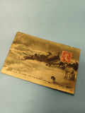 Ancienne carte postale animée Le Havre bateau sauvetage tempête timbre